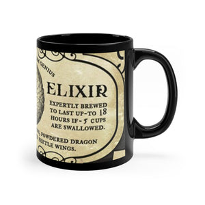 Brain Elixir Potion 11oz Black Mug - Coffee Chronicles