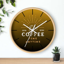 Load image into Gallery viewer, Coffee Time Anytime 10&quot; Wall Clock - Coffee Chronicles