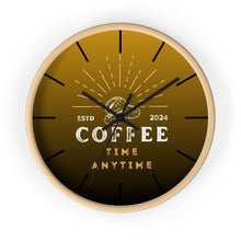 Load image into Gallery viewer, Coffee Time Anytime 10&quot; Wall Clock - Coffee Chronicles