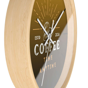 Coffee Time Anytime 10" Wall Clock - Coffee Chronicles