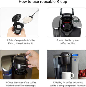 Reusable K Cups For Keurig, Reusable K CUP Coffee Filter Refillable Single K CUP for Keurig 2.0 1.0 BPA Free-6 Packs - Coffee Chronicles