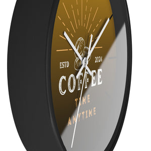 Coffee Time Anytime 10" Wall Clock - Coffee Chronicles