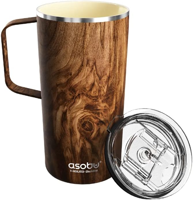 Asobu Tower Ceramic Inner Coated Insulated Stainless Steel Cup, 20 Ounce Travel Mug - Coffee Chronicles