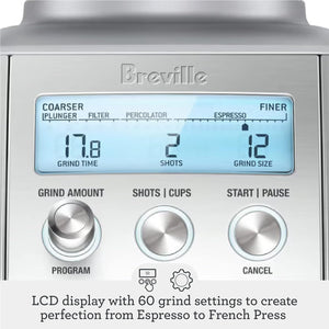 Breville Smart Grinder Pro Coffee Bean Grinder, Brushed Stainless Steel - Coffee Chronicles