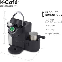 Load image into Gallery viewer, Keurig K-Cafe Single Serve K-Cup Coffee, Latte and Cappuccino Maker, Dark Charcoal - Coffee Chronicles