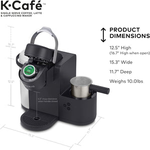 Keurig K-Cafe Single Serve K-Cup Coffee, Latte and Cappuccino Maker, Dark Charcoal - Coffee Chronicles