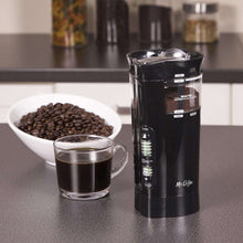 Load image into Gallery viewer, Mr. Coffee 12 Cup Electric Coffee Grinder with Multi Settings, Black, 3 Speed