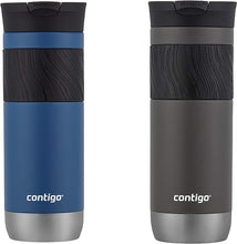 Load image into Gallery viewer, Contigo Byron Vacuum-Insulated Stainless Steel Travel Mug with Leak-Proof Lid  20oz 2-Pack, Sake &amp; Blue Corn - Coffee Chronicles