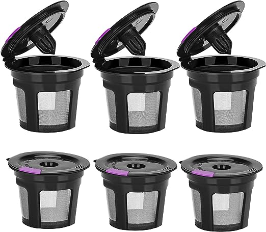 Reusable K Cups For Keurig, Reusable K CUP Coffee Filter Refillable Single K CUP for Keurig 2.0 1.0 BPA Free-6 Packs - Coffee Chronicles