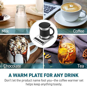 COSORI Coffee Mug Warmer & Mug Set for Desk, Christmas Gifts, Touch Tech & LCD Digital Display (77-194℉) - Coffee Chronicles